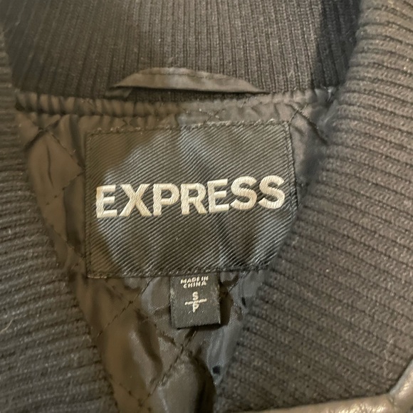 EXPRESS LEATHER JACKET - BLACK SIZE S - Picture 2 of 3